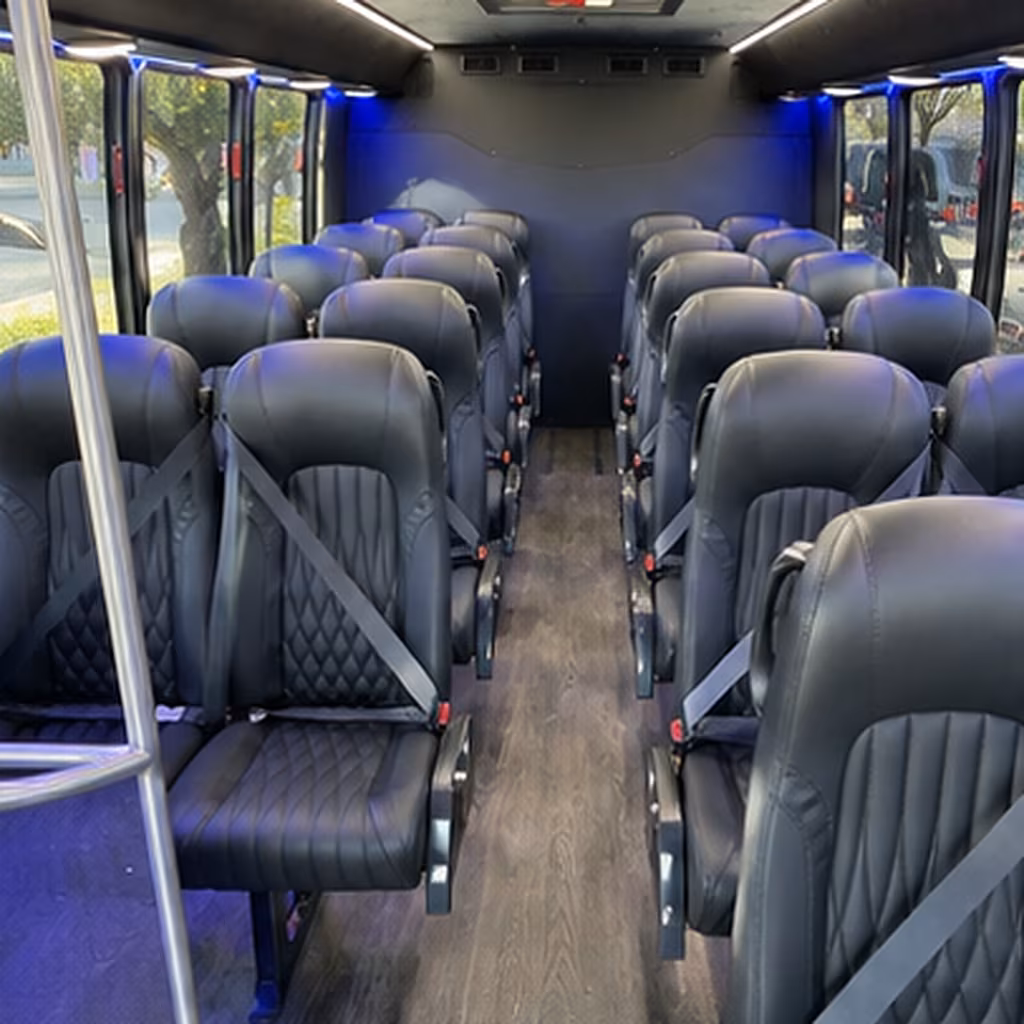 Meriden Airport Shuttle & Transportation party bus interior