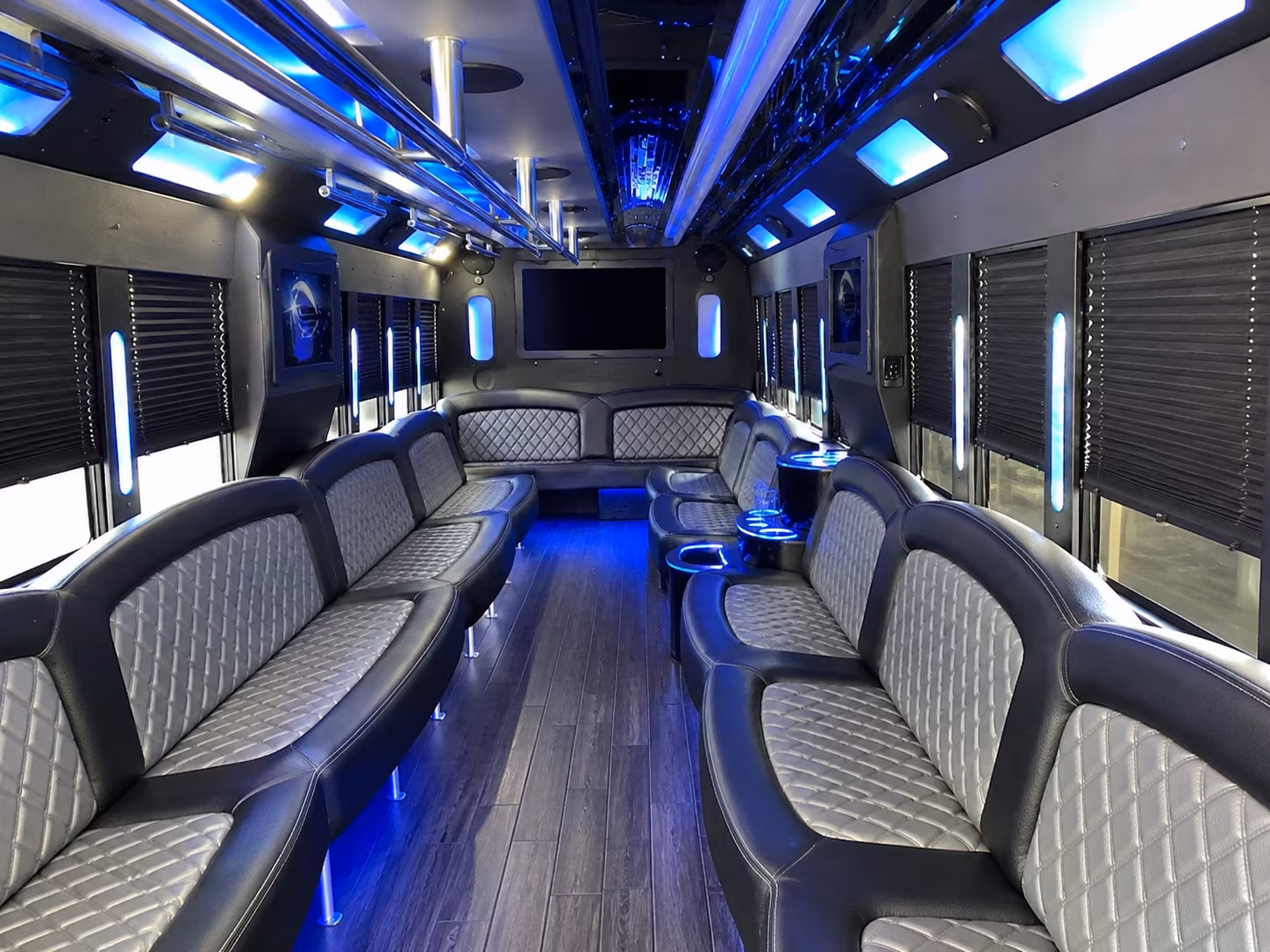 Meriden Bachelor & Bachelorette Transportation party bus exterior