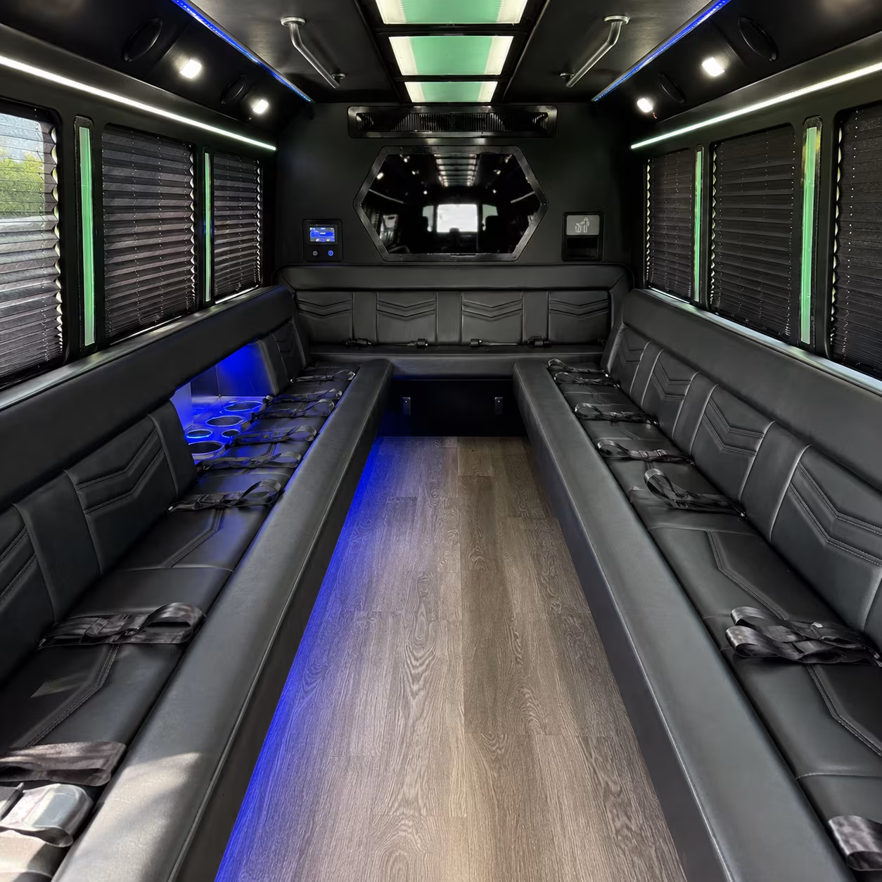 Meriden Concert & Music Festival Transportation party bus exterior