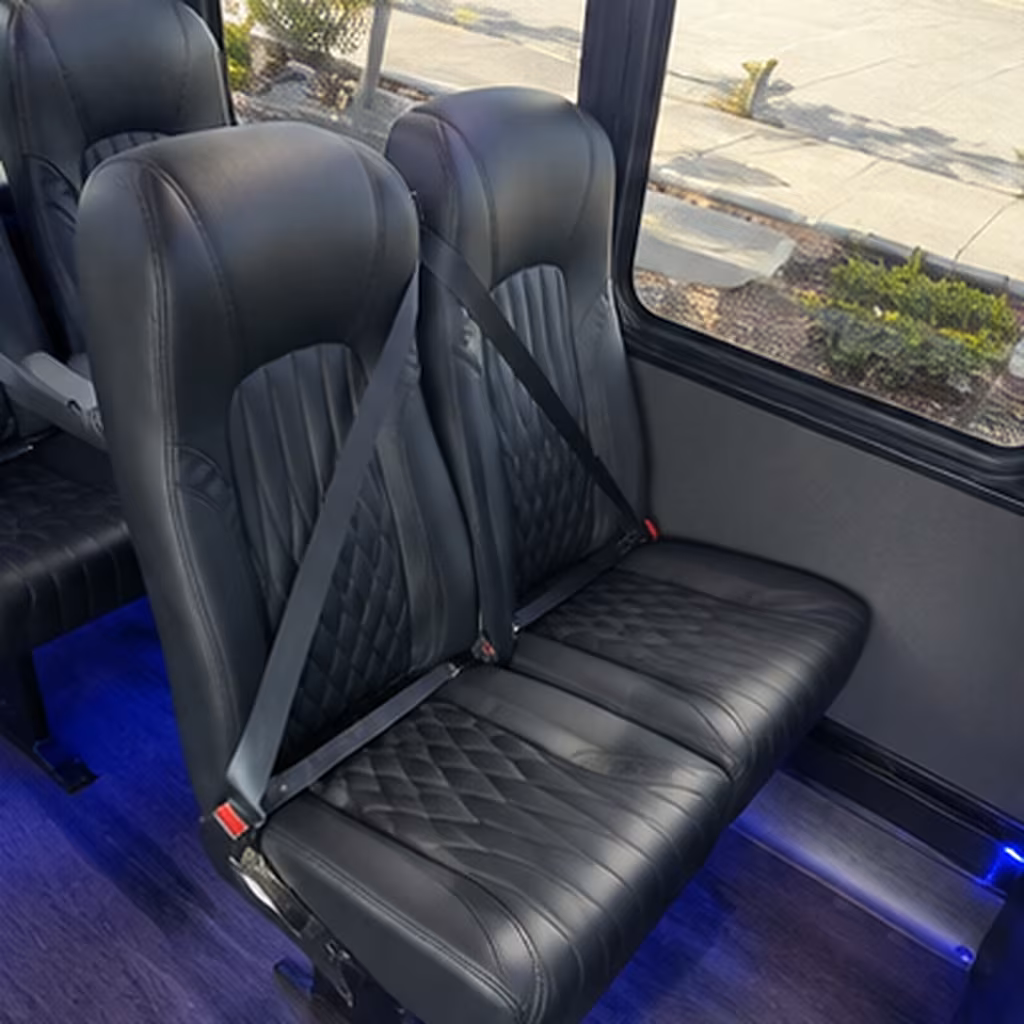 Meriden Corporate Transportation party bus interior