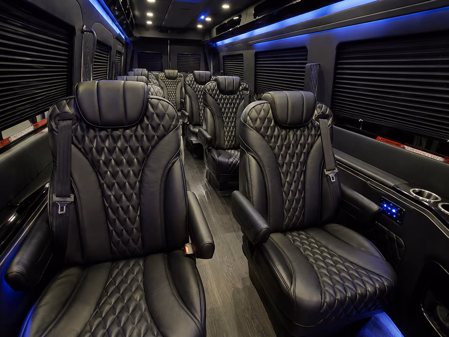 Meriden Corporate Transportation party bus exterior