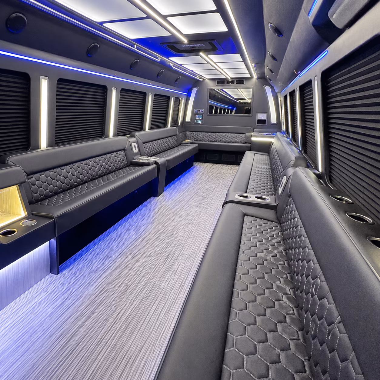 Meriden Private Event Transportation party bus exterior