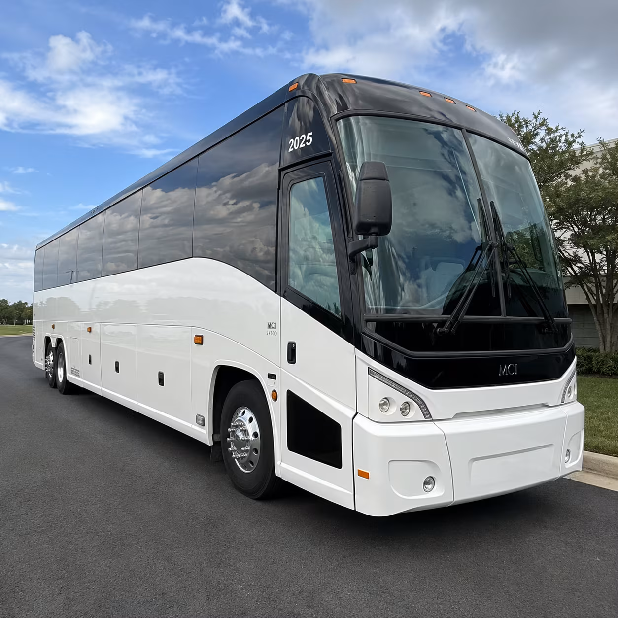 Meriden School Event Transportation party bus exterior