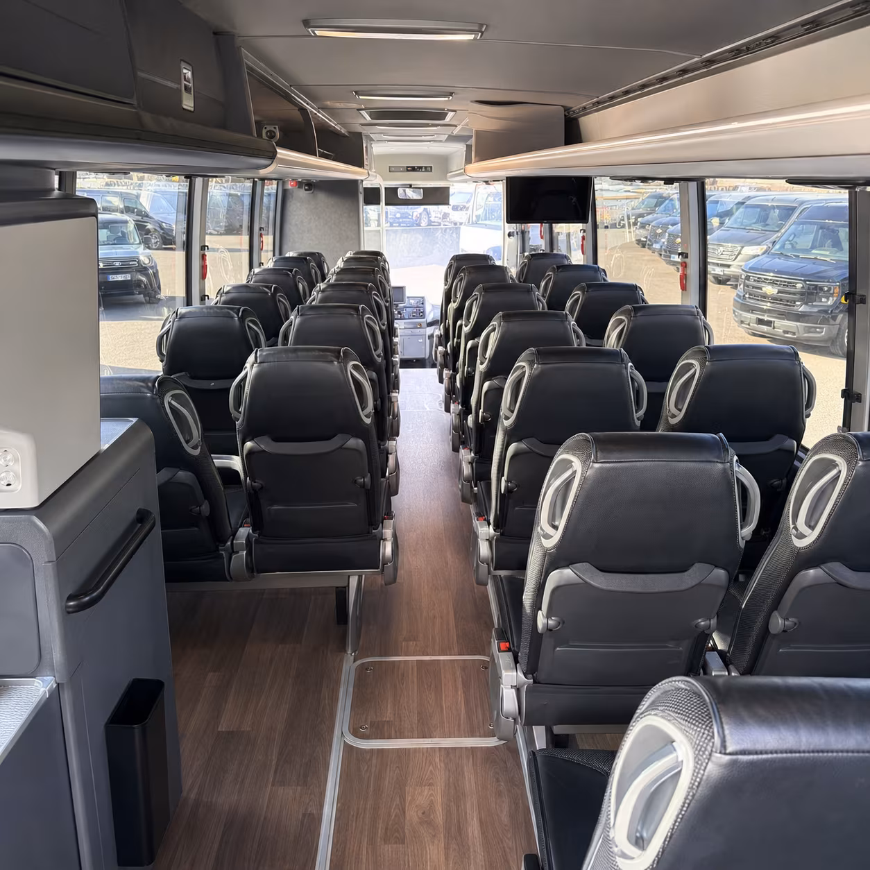 Meriden School Event Transportation party bus exterior