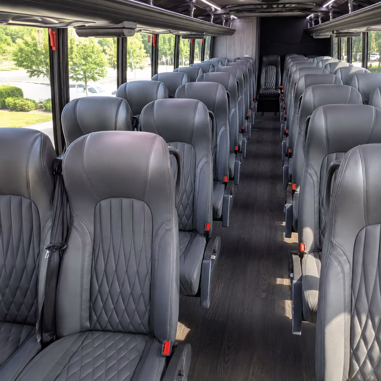 Meriden School Event Transportation party bus interior