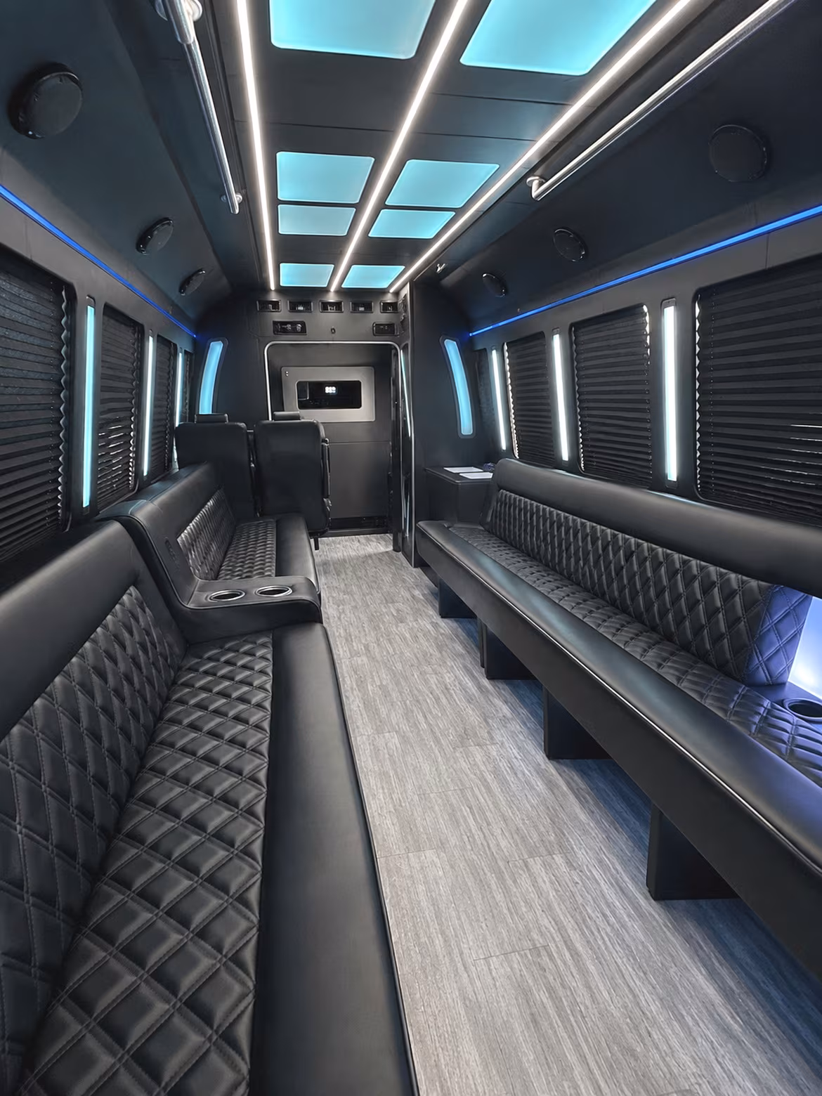 Meriden Sporting Event Transportation party bus interior