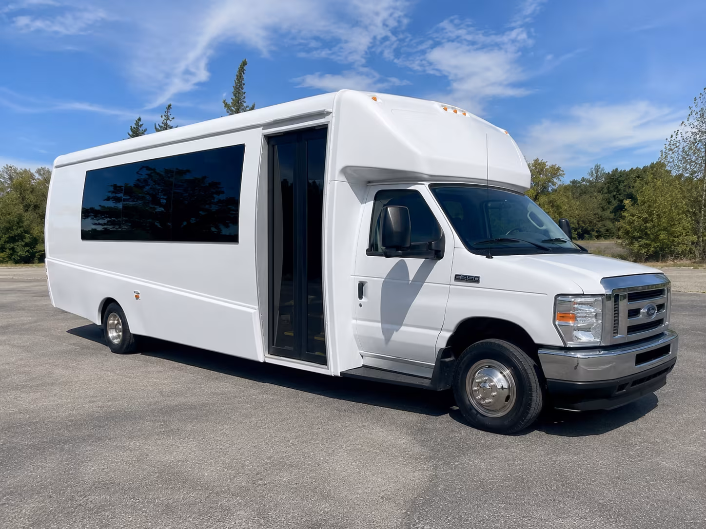 Meriden Wedding Transportation party bus exterior