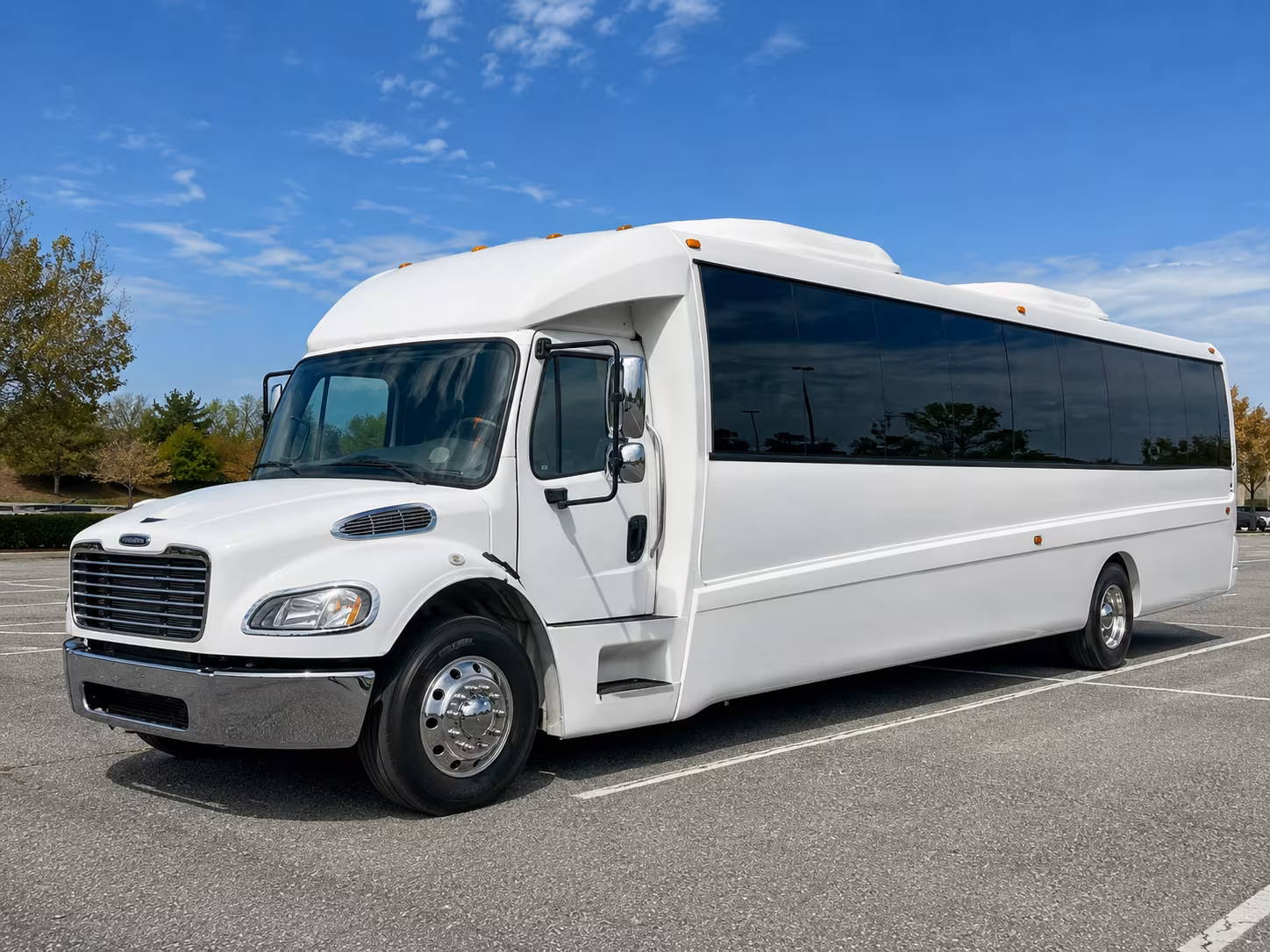 Meriden Wedding Transportation party bus exterior